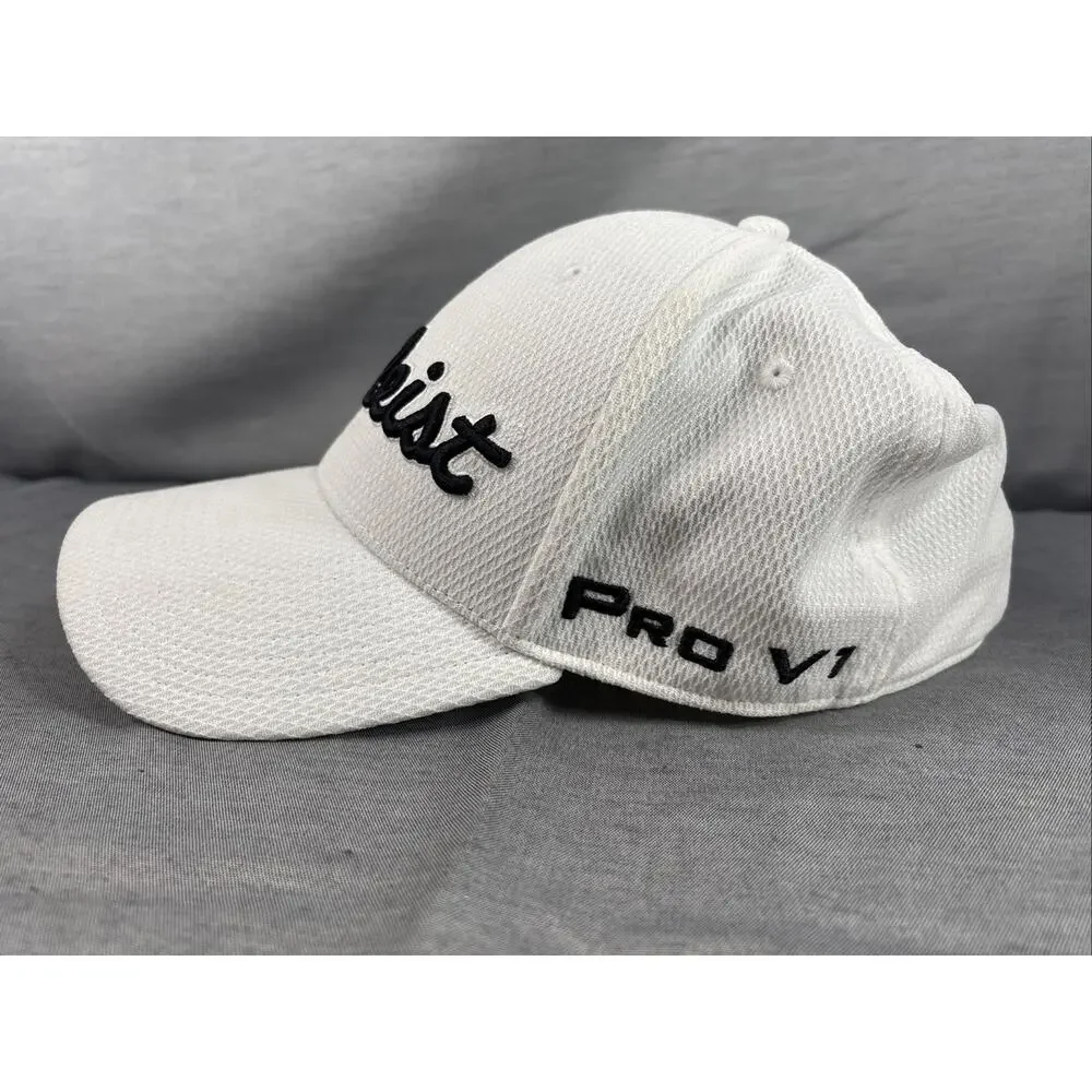 Titleist Pro V1 FootJoy Golf Hat White Size L/XL‎ Flex Fit Performance Outdoor
